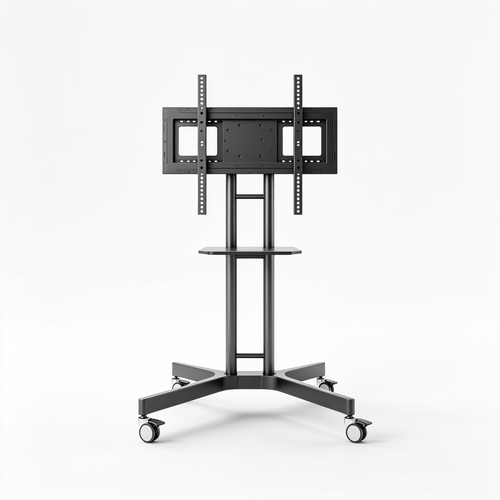 Mueblespacioq Soporte de TV con Ruedas para Pantallas Planas y Curvas de 21-60 Pulgadas hasta 35 kg, Soporte Móvil para Televisor con Altura Ajustable, VESA Máx. 400 x 400 mm, Modelo ML55A