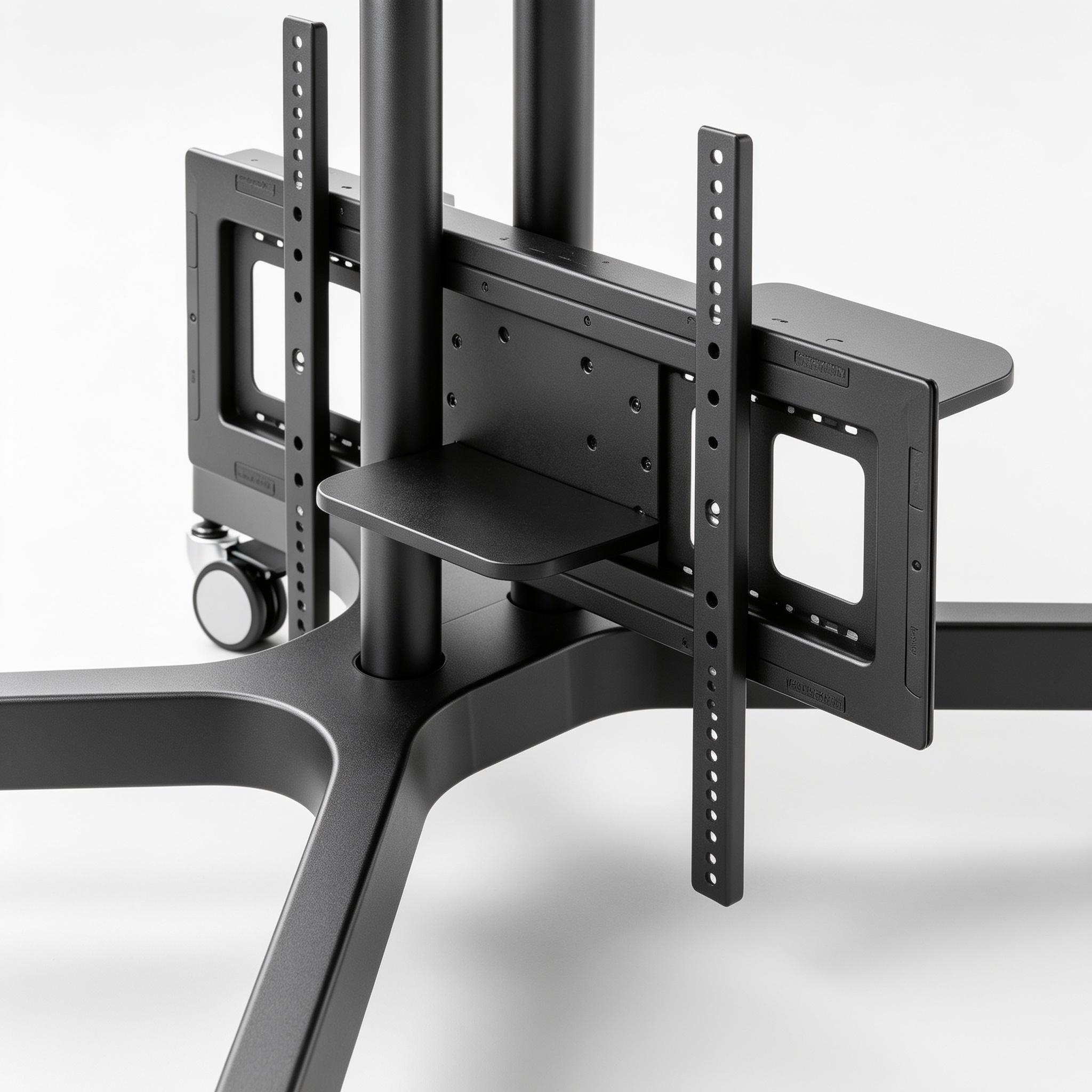 Mueblespacioq Soporte de TV con Ruedas para Pantallas Planas y Curvas de 21-60 Pulgadas hasta 35 kg, Soporte Móvil para Televisor con Altura Ajustable, VESA Máx. 400 x 400 mm, Modelo ML55A